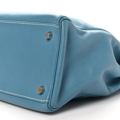 Hermes Swift Kelly Retourne 35 Blue Jean 10 of 12