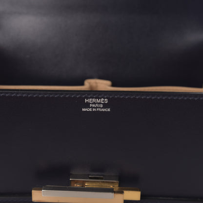 Hermes Villandry Calfskin Cinhetic Boxy Top Handle Bag Bleu Nuit 7 of 12