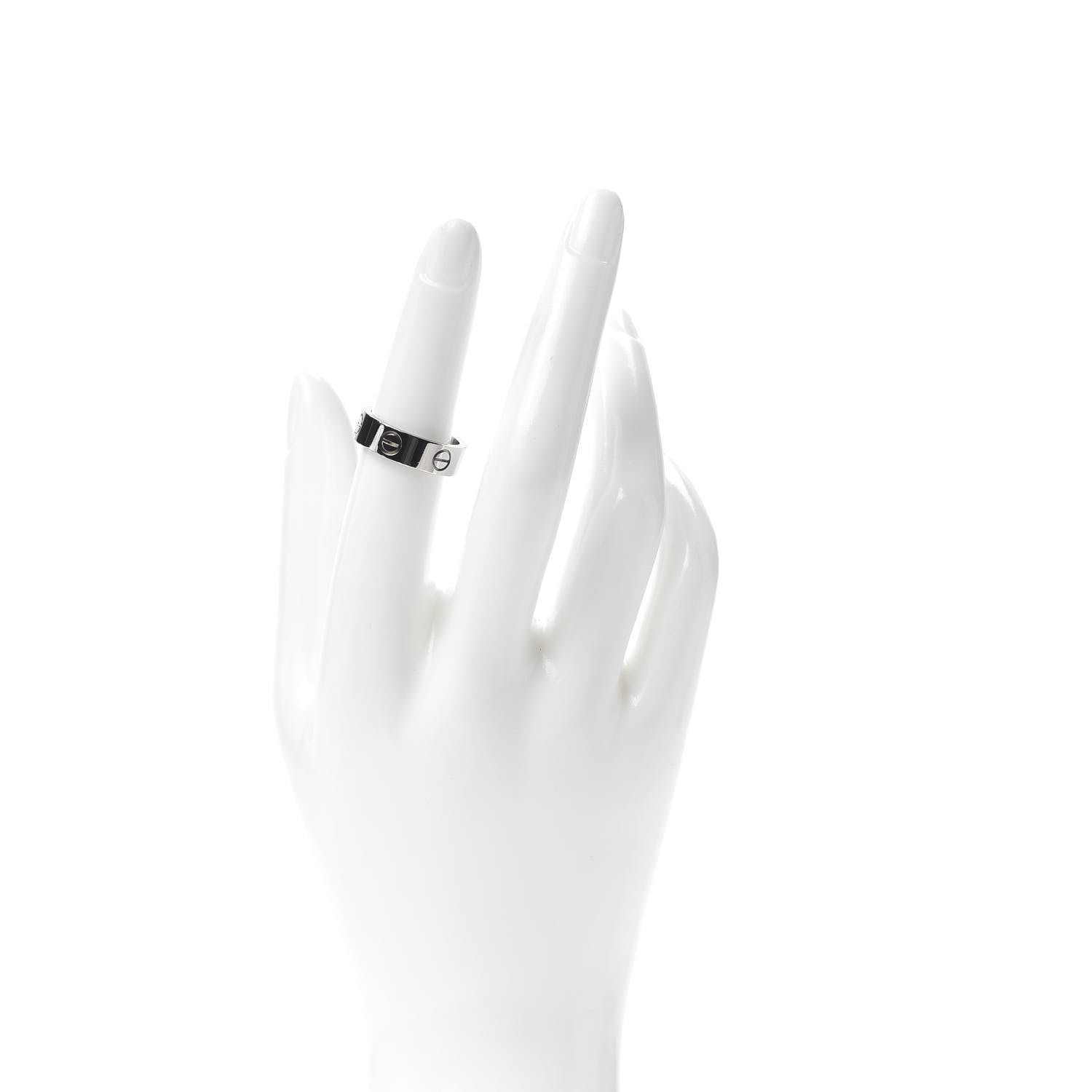 Cartier 18K White Gold 5.5mm LOVE Ring 52 6 2 of 6