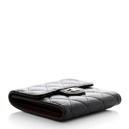 Chanel Caviar Quilted Compact Flap Wallet Black 4 of 8
