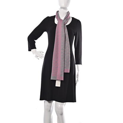 Gucci Wool Tricot GG Monogram Polina Scarf Roseate Light Grey 2 of 5