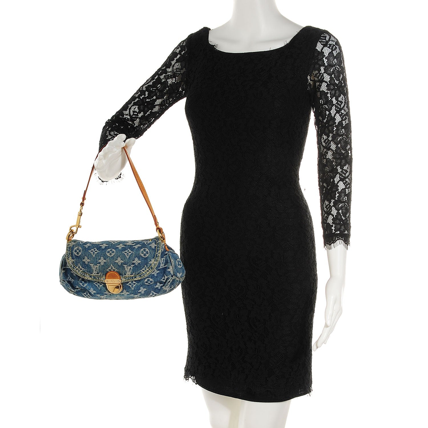 Louis Vuitton Monogram Denim Mini Pleaty Blue 2 of 7