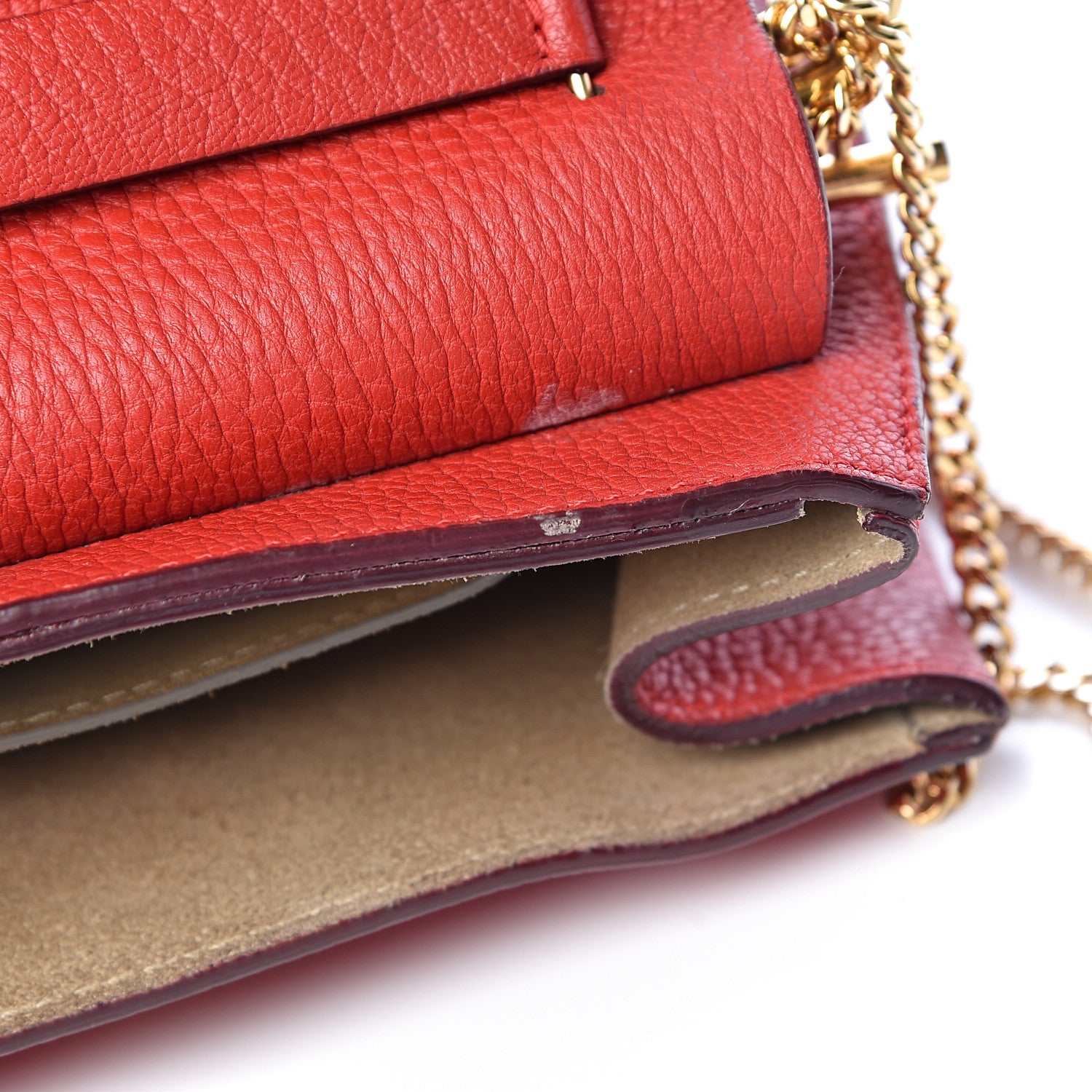 Chloe Grained Lambskin Drew Shoulder Bag Plaid Red 11 of 18