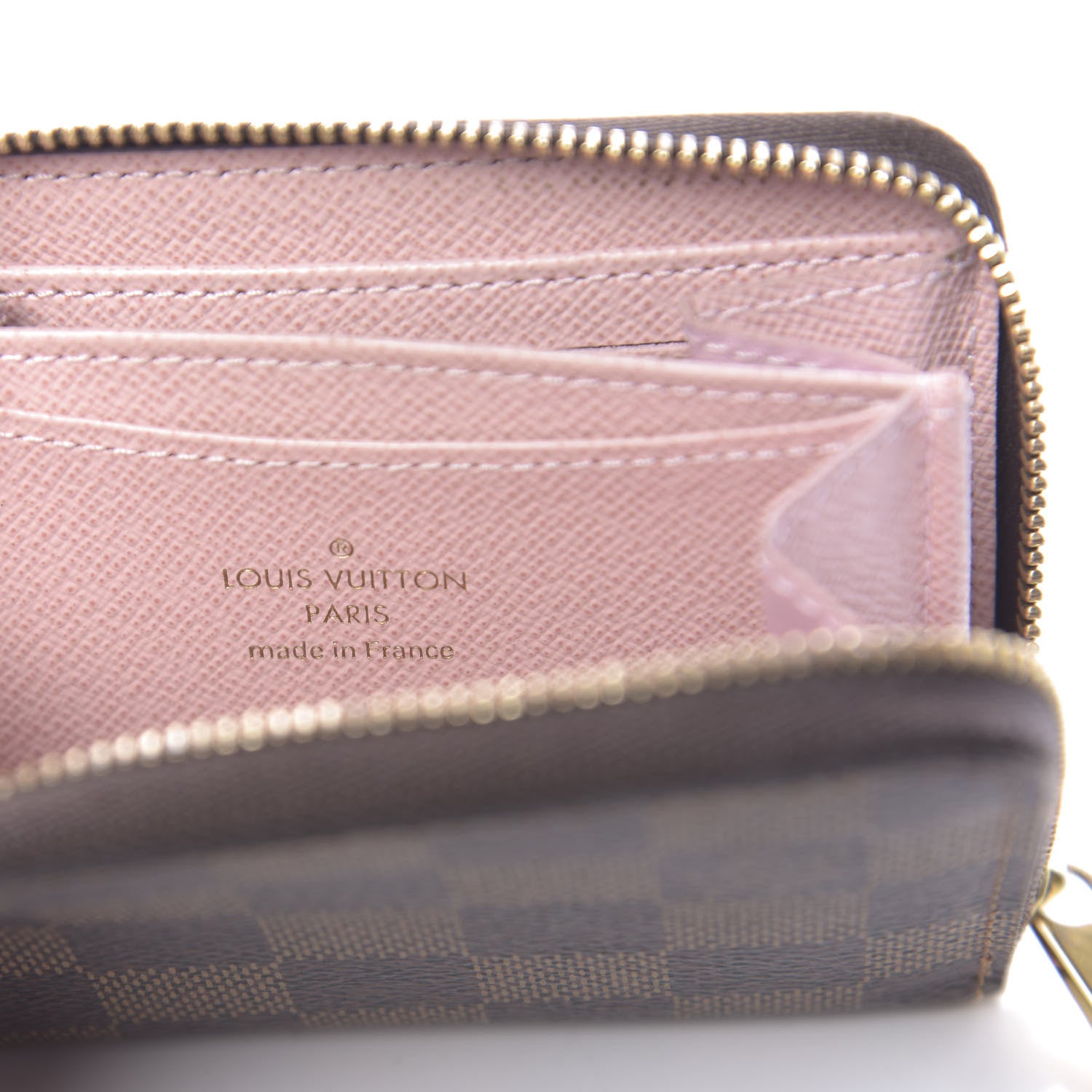 Louis Vuitton Damier Ebene Zippy Coin Purse Rose Ballerine 6 of 6