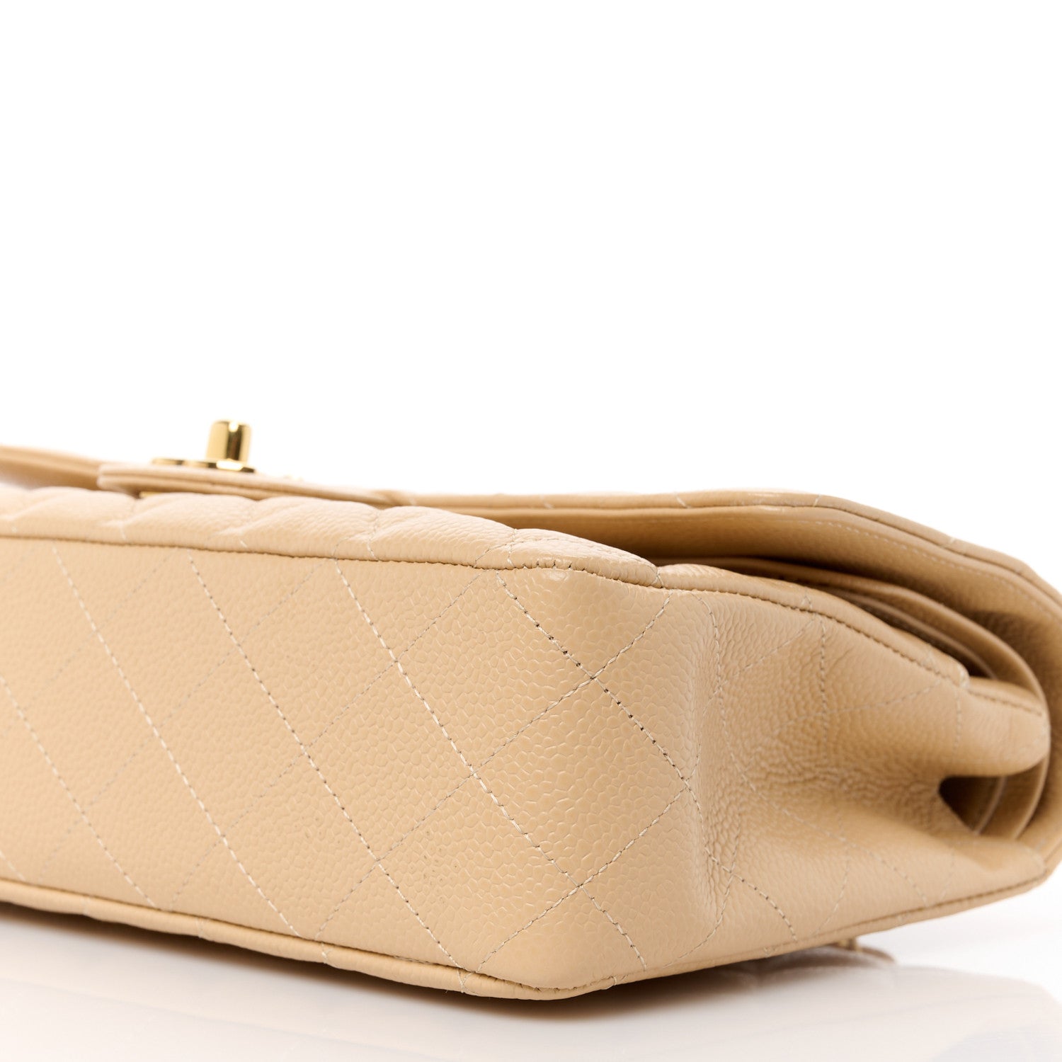 Chanel Caviar Quilted Medium Double Flap Beige 11 of 11