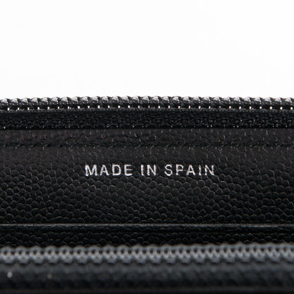 Chanel Caviar Quilted Small Boy Zip Around Wallet So Black 7 of 8