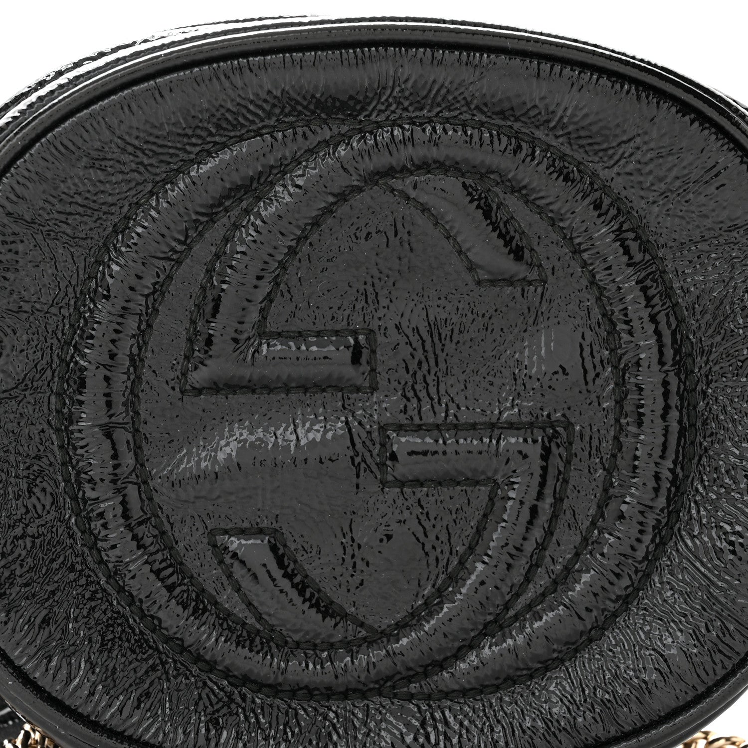 Gucci Patent Mini Soho Chain Bag Black 8 of 12