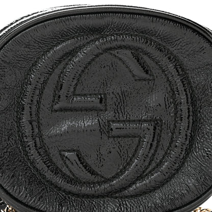 Gucci Patent Mini Soho Chain Bag Black 8 of 12