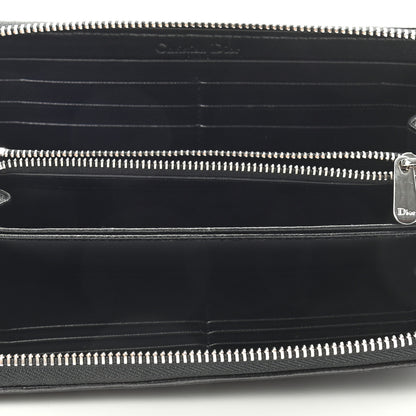 Christian Dior Lambskin Cannage Lady Dior Zip Wallet Black 5 of 7