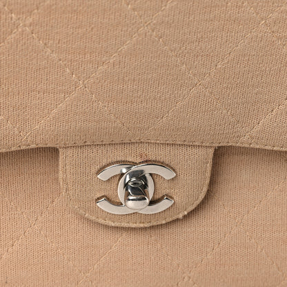 Chanel Jersey Quilted Medium Single Flap Beige 12 of 12