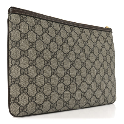 Gucci GG Supreme Monogram Large Ophidia Pouch Clutch Brown 3 of 10