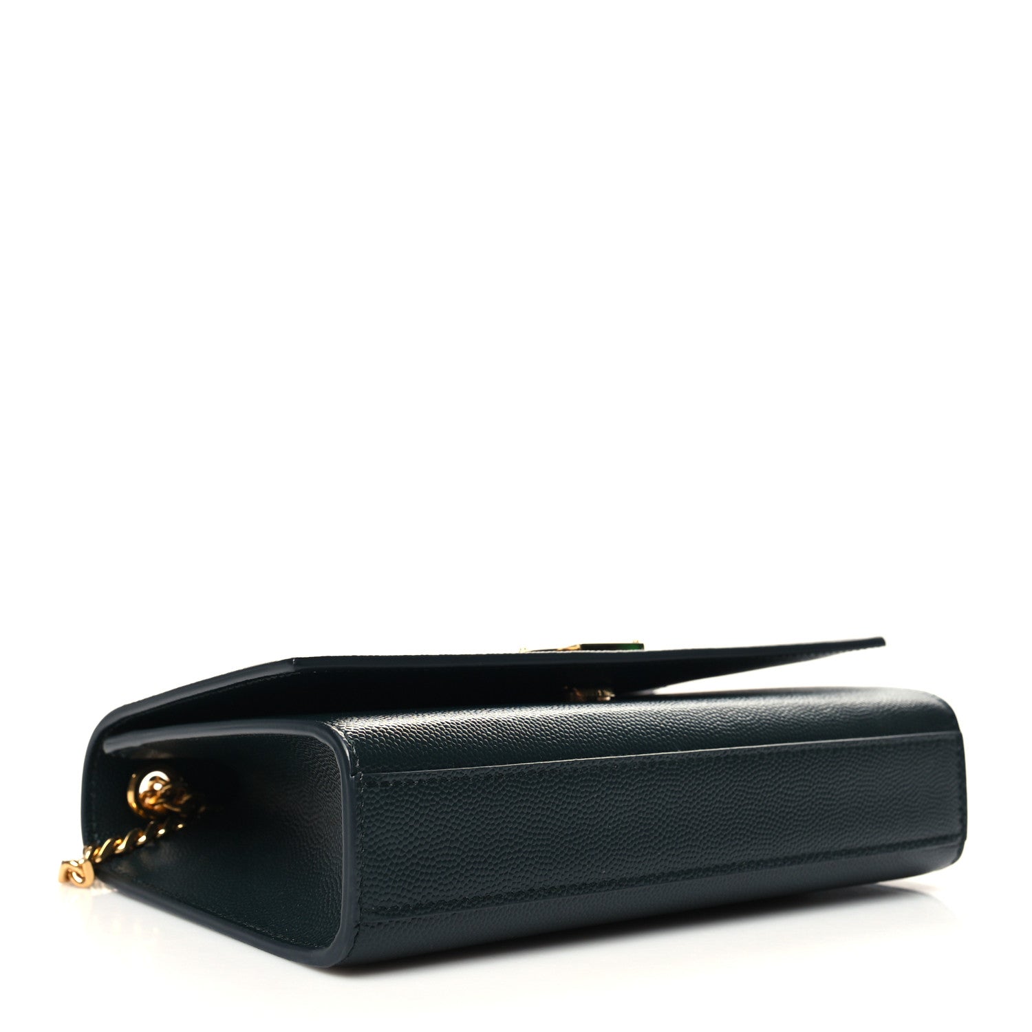 Saint Laurent Grain De Poudre Small Monogram Kate Satchel Teal Green 4 of 9
