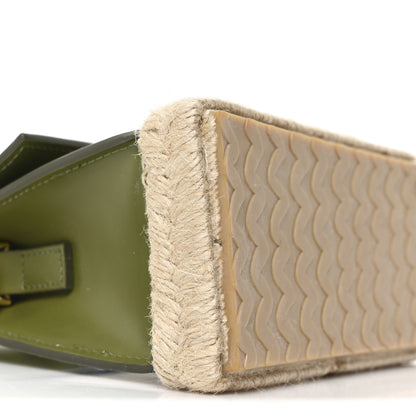 Jacquemus Smooth Calfskin Raffia Le Chiquito Moyen Corado Khaki 8 of 9