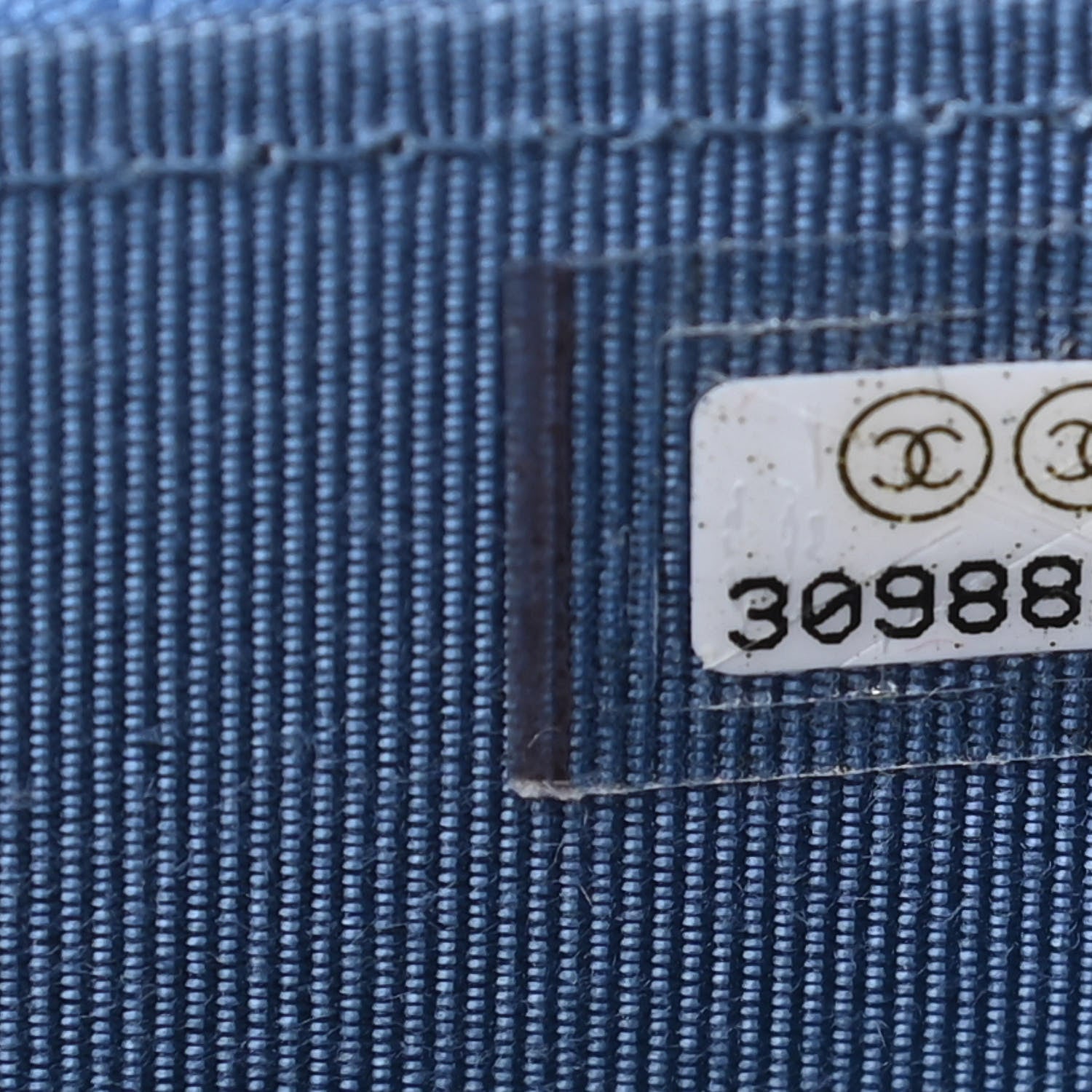 Chanel Caviar Quilted Phone Holder With Chain Blue 7 of 13