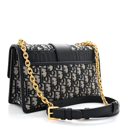 Christian Dior Oblique 30 Montaigne Chain Flap Bag Blue 3 of 10
