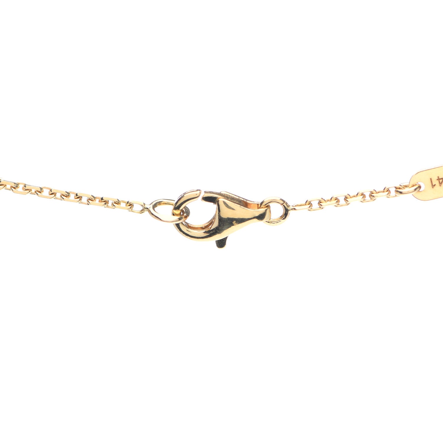 Van Cleef & Arpels 18K Yellow Gold Black Onyx Vintage Alhambra Pendant Necklace 4 of 6