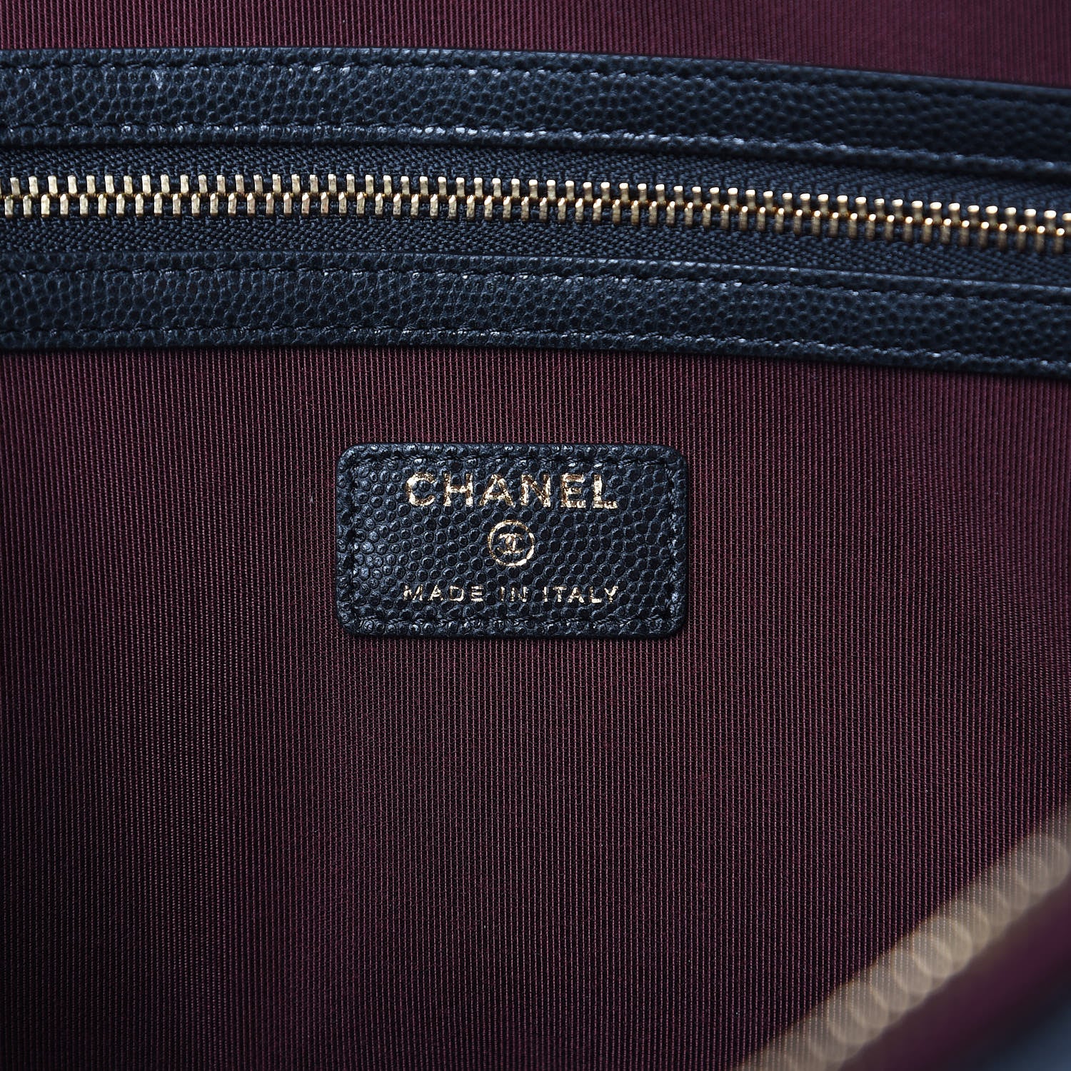 Chanel Caviar Quilted Large Cosmetic Case Black 6 of 10