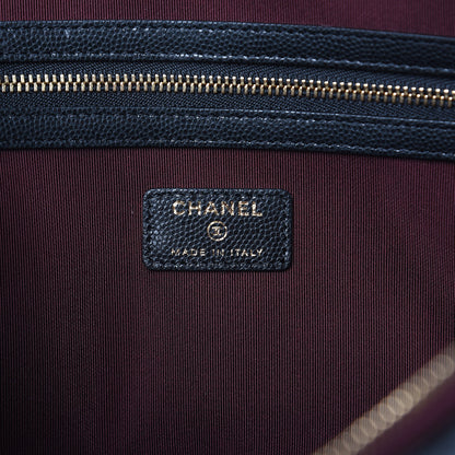 Chanel Caviar Quilted Large Cosmetic Case Black 6 of 10