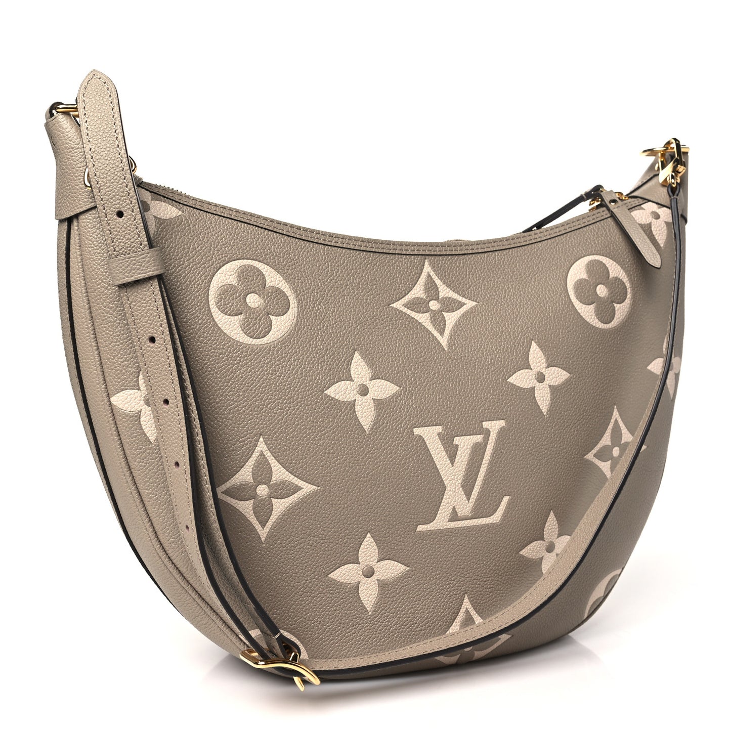 Empreinte Monogram Giant Loop Hobo Dove Gray Cream