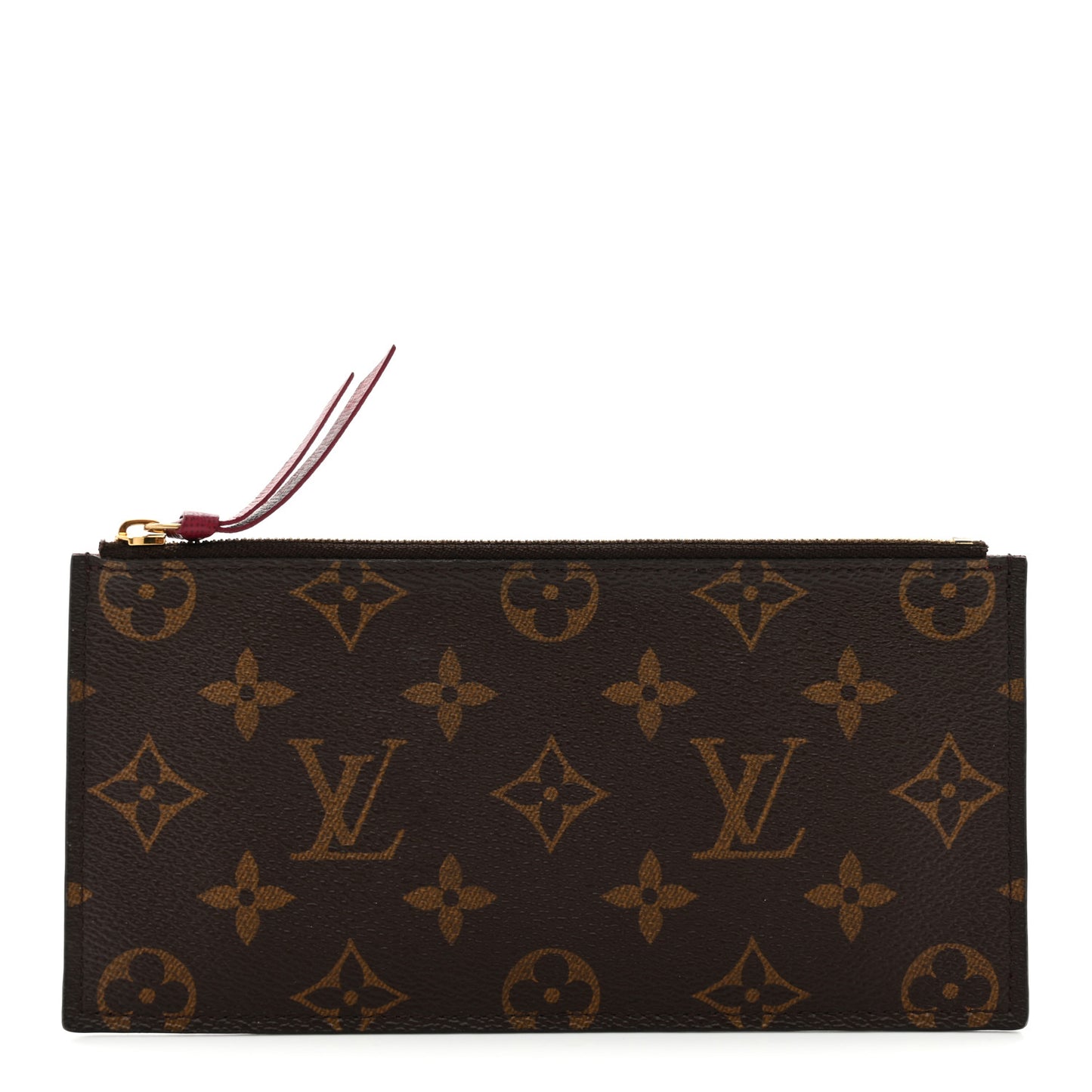 Monogram Felicie Chain Wallet Zippered Insert Fuchsia