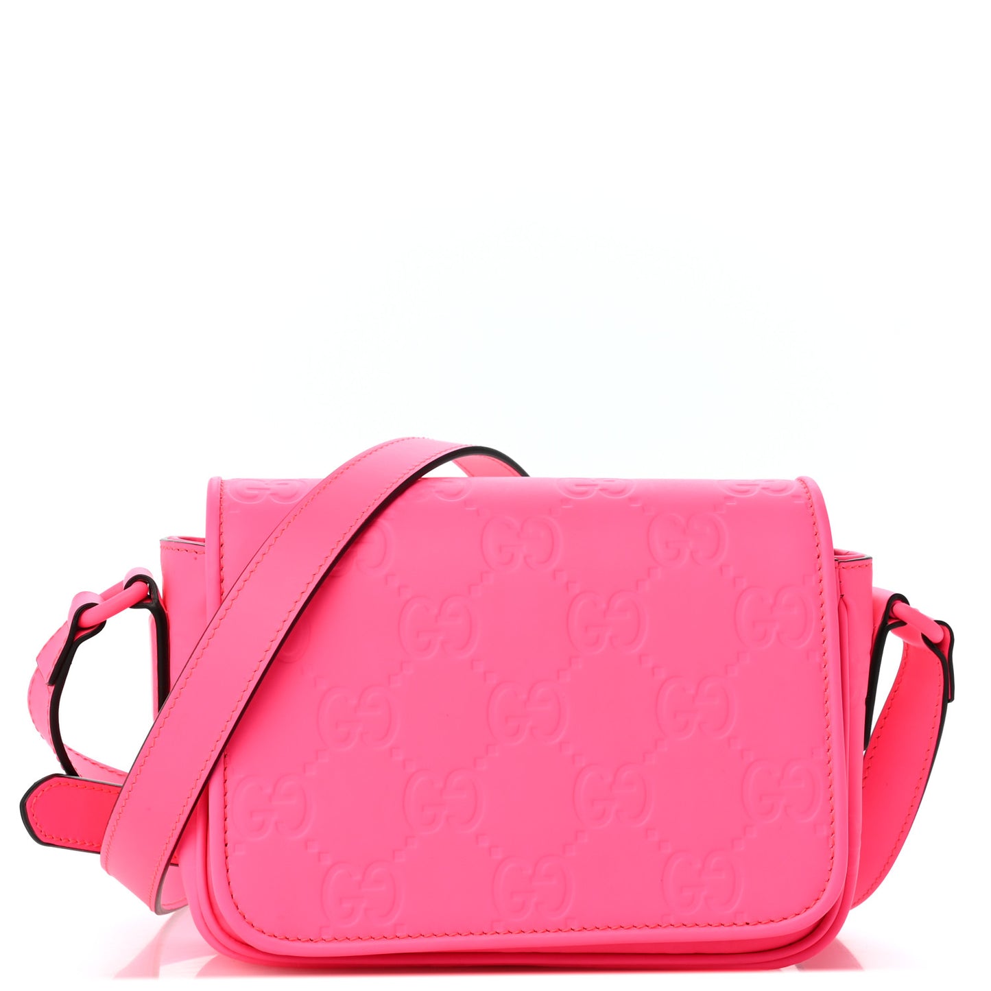 Calfskin GG Rubber effect Super Mini Bag  Pink