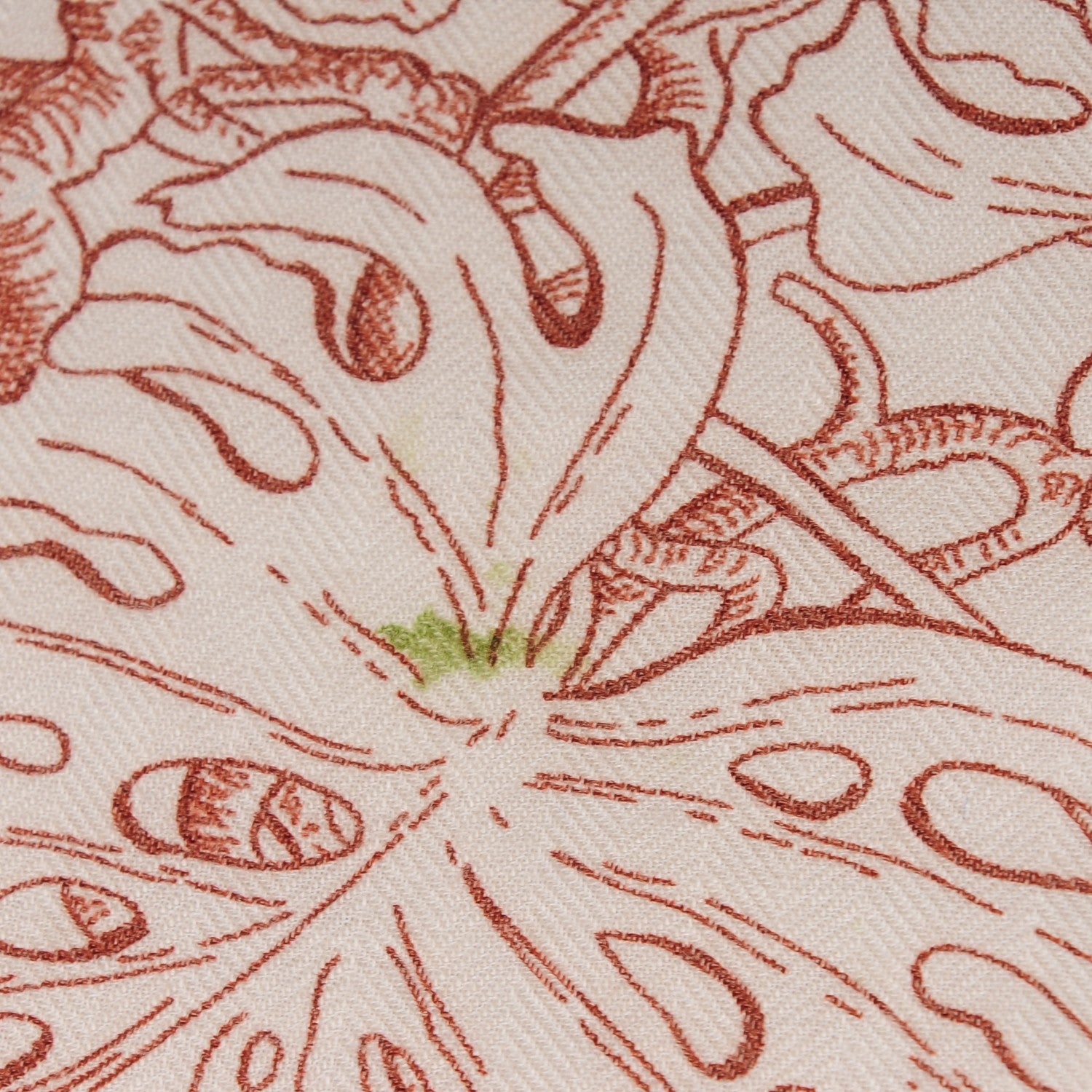 Hermes Cashmere Silk Le Jardin de Leila Shawl 140 Blanc Vert Brun 8 of 8