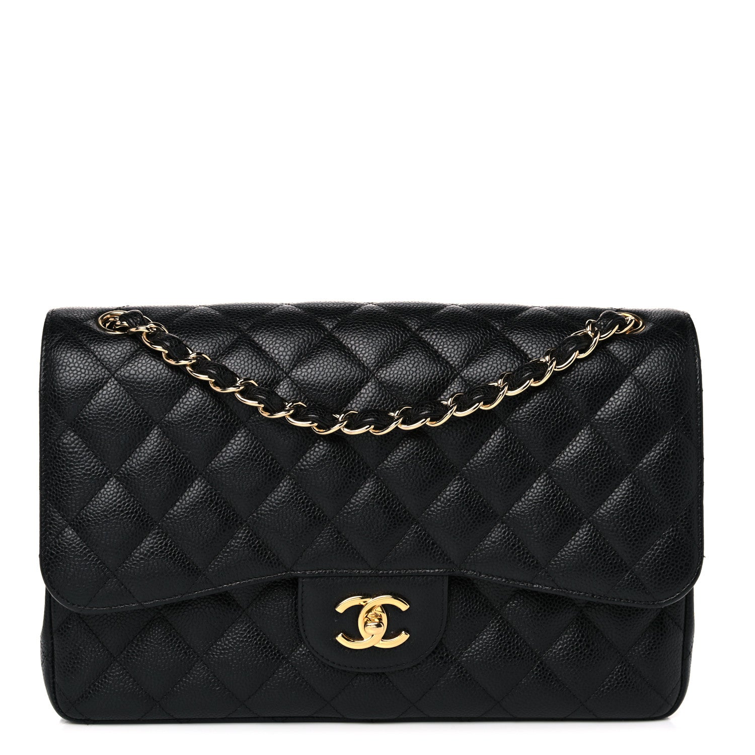 Chanel Caviar Quilted Jumbo Double Flap Black 1 of 16