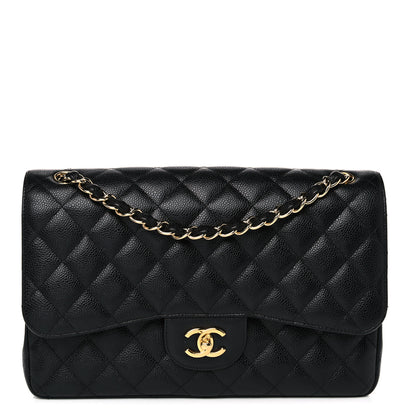Chanel Caviar Quilted Jumbo Double Flap Black 1 of 16