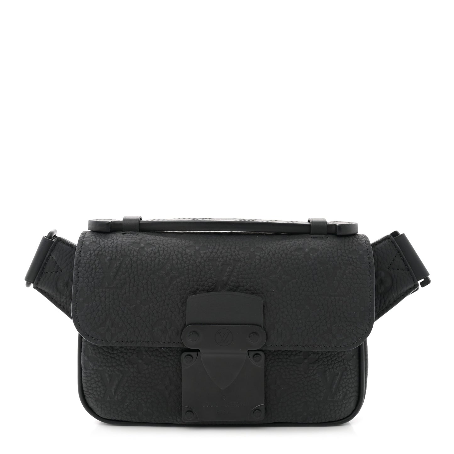 Taurillon Monogram S Lock Sling Bag Black