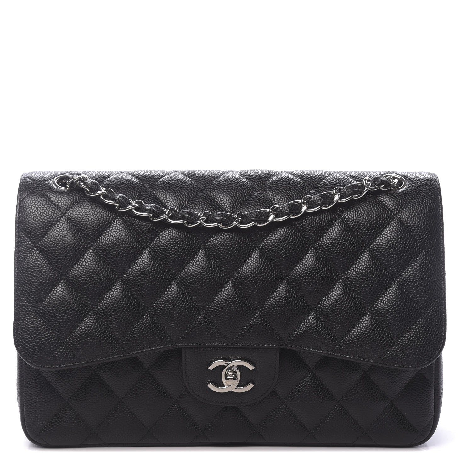 Chanel Caviar Quilted Jumbo Double Flap Black 1 of 11