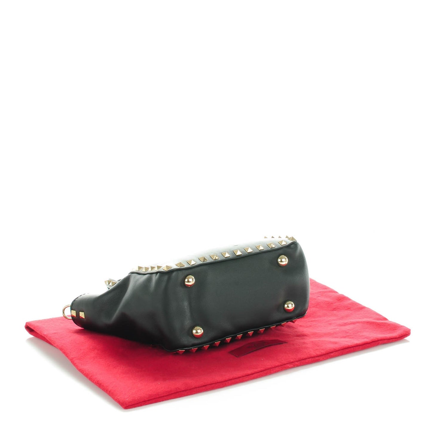 Vitello Mini Rockstud Tote Black