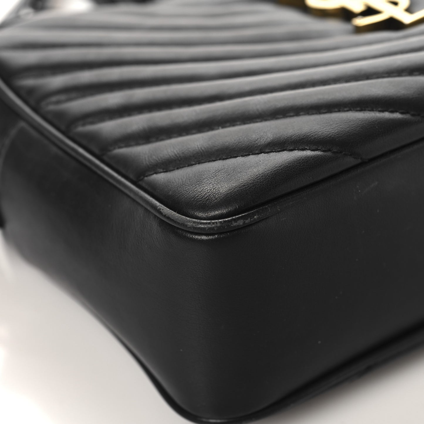 Calfskin Matelasse Monogram Lou Camera Bag Black