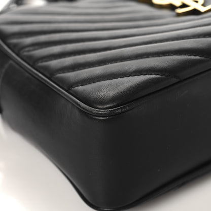 Saint Laurent Calfskin Matelasse Monogram Lou Camera Bag Black 9 of 13