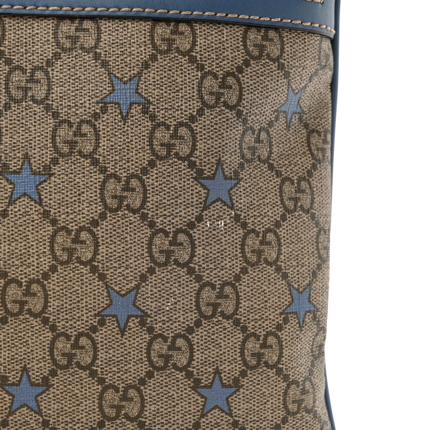 Monogram GG Supreme Stars Small Flat Messenger Bag Light Blue