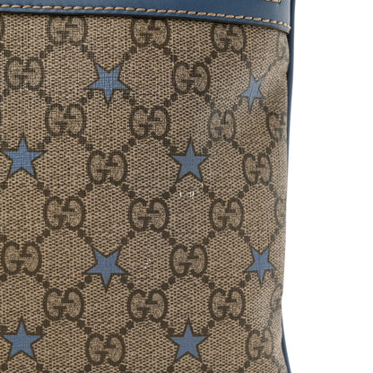 Gucci Monogram GG Supreme Stars Small Flat Messenger Bag Light Blue 13 of 17