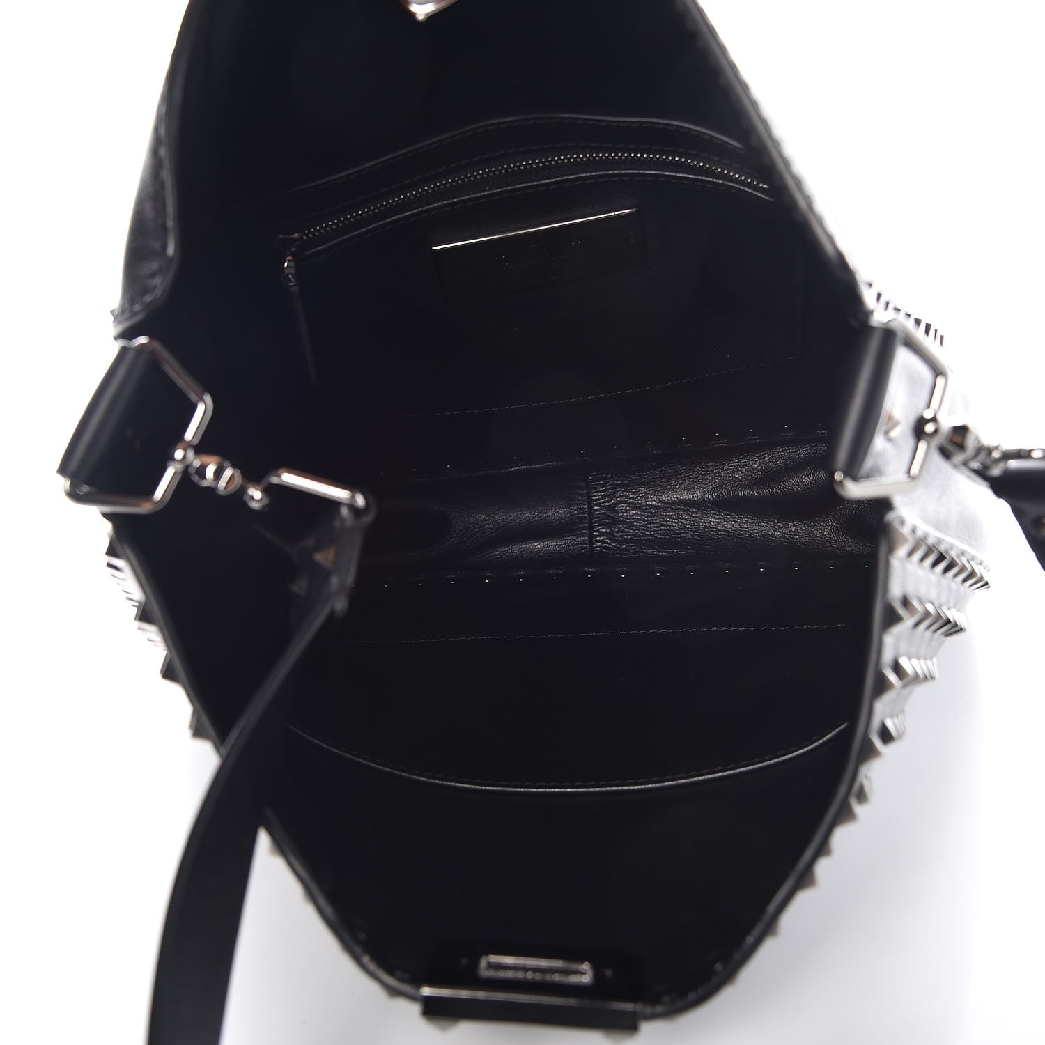 Valentino Garavani Calfskin Rockstud All Over Flip-Lock Messenger Bag Black 5 of 9