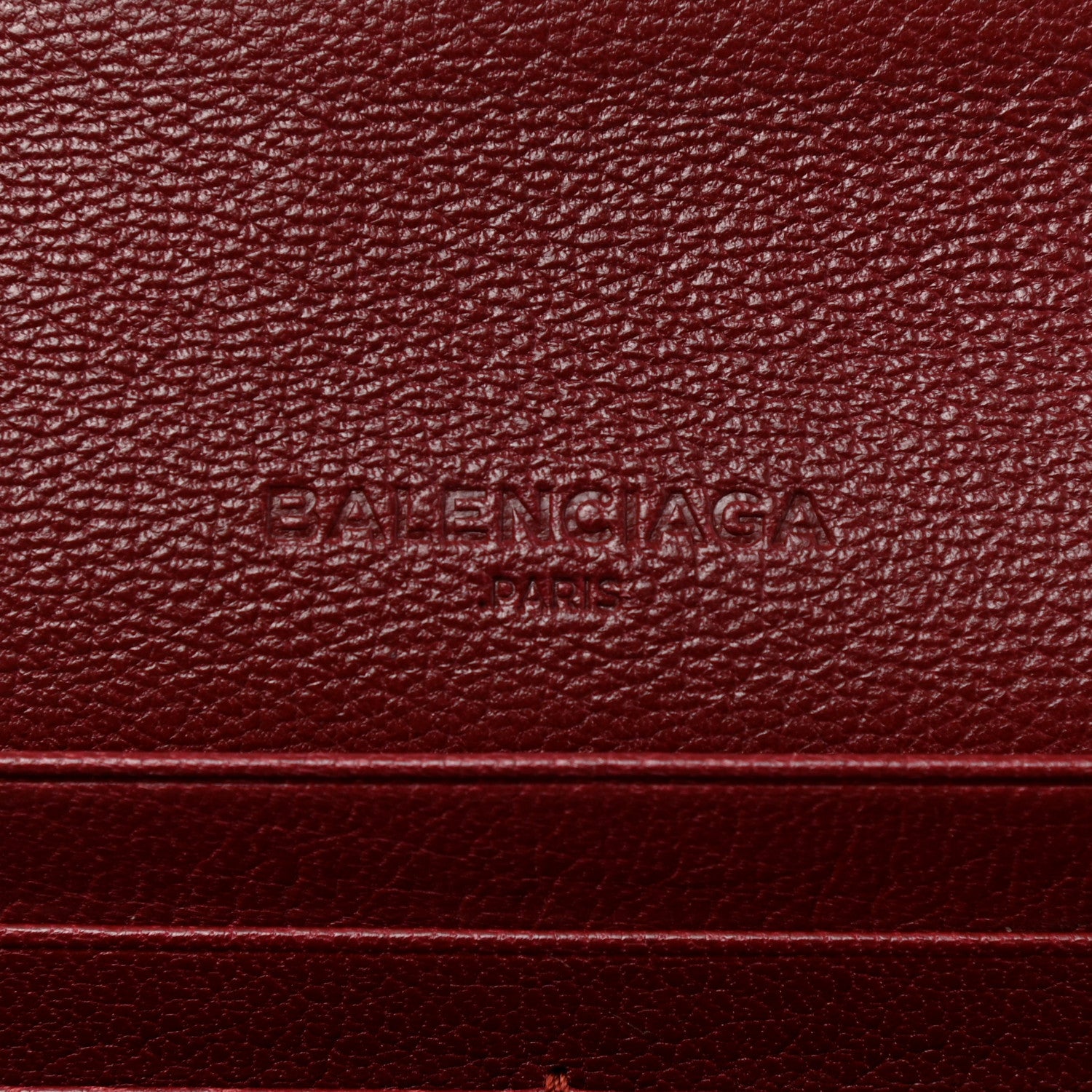 Balenciaga Chevre Gold Metallic Edge Hardware Money Wallet Bordeaux 6 of 8