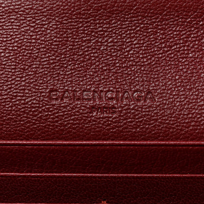 Balenciaga Chevre Gold Metallic Edge Hardware Money Wallet Bordeaux 6 of 8