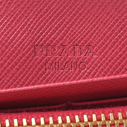 Prada Saffiano Colour Continental Flap Wallet Black Peonia 6 of 7
