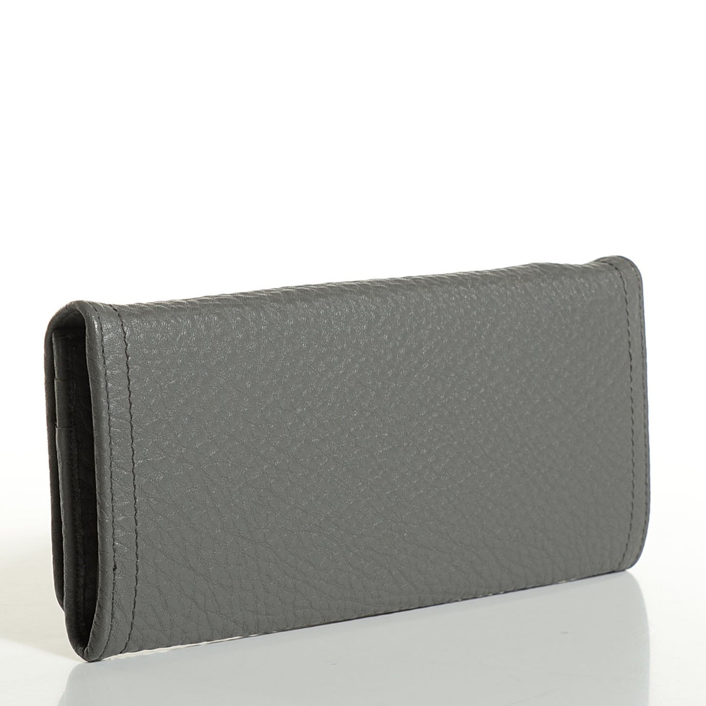 Vitello Daino Flap Continental Wallet Marmo