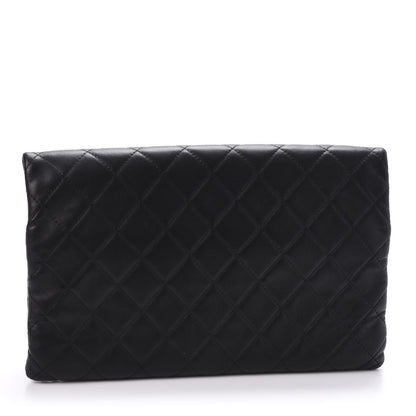Chanel Lambskin Quilted CC Beauty Clutch Black 3 of 9