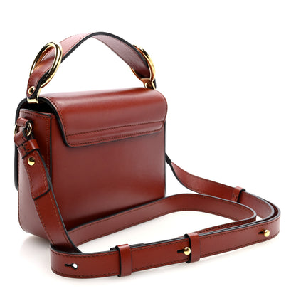 Chloe Shiny Calfskin Suede Mini C Double Carry Sepia Brown 3 of 9