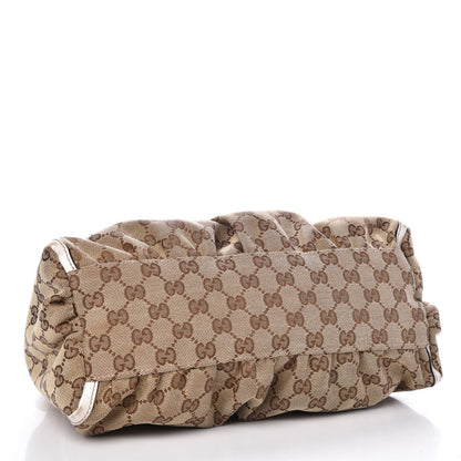 Gucci Monogram Medium D Gold Ring Hobo White 4 of 11