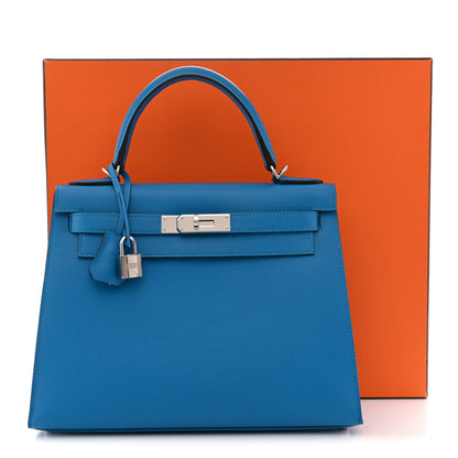 Hermes Epsom Kelly Sellier 28 Bleu Zanzibar 10 of 10