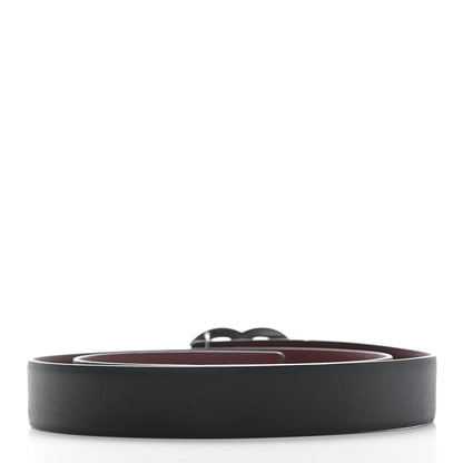 Chanel Calfskin CC Reversible Belt 90 Black Burgundy 2 of 6