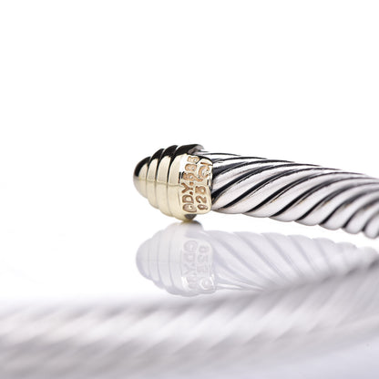 David Yurman Sterling Silver 14K Yellow Gold 5mm Cable Classics Bracelet 5 of 5