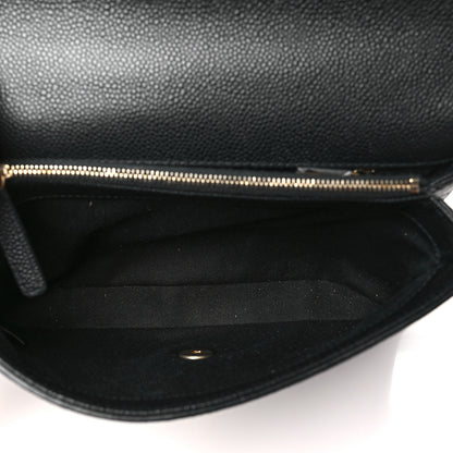 Chanel Grained Calfskin Small Stitched Flap Black 5 of 11