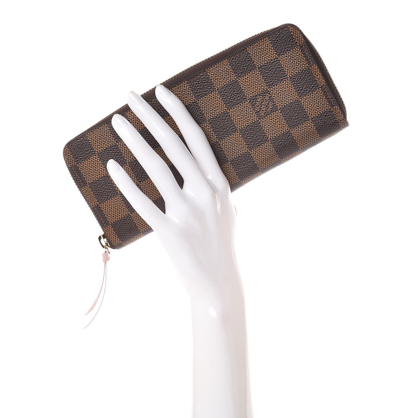 Damier Ebene Clemence Wallet Rose Ballerine