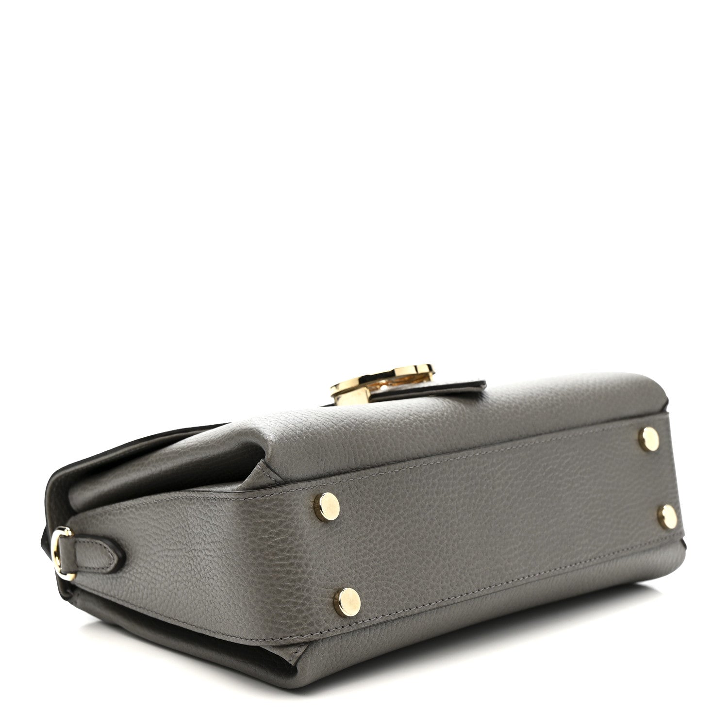 Gucci Dollar Calfskin Interlocking G Top Handle Shoulder Bag Loess