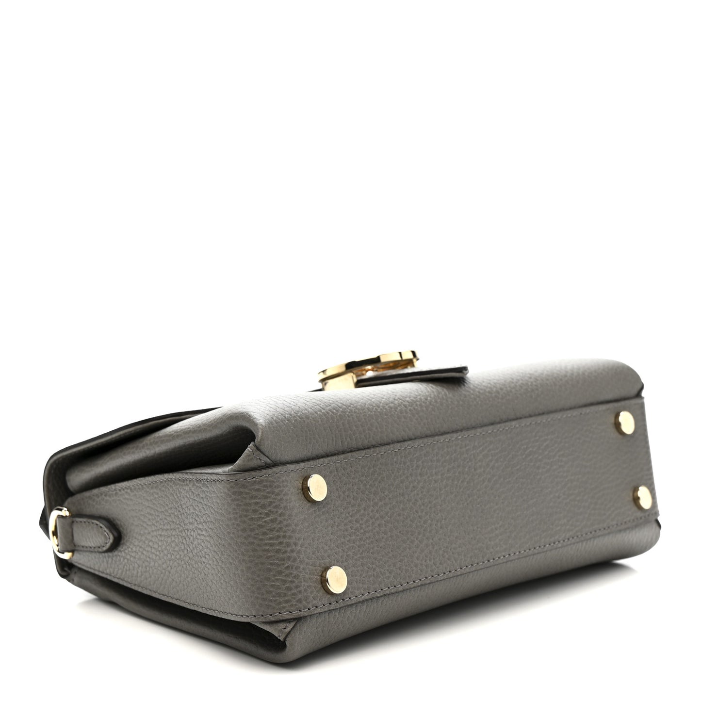 Dollar Calfskin Interlocking G Top Handle Shoulder Bag Loess